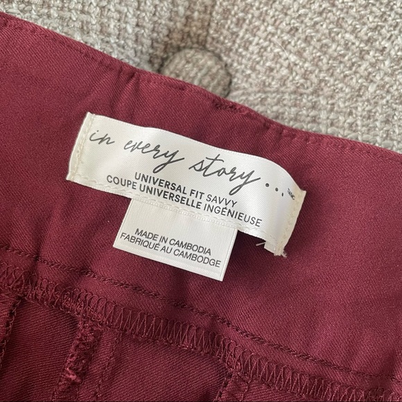 Penningtons - Stretch - Dress Pants/Crops - Size 18 Petite - Burgandy - Picture 4 of 8